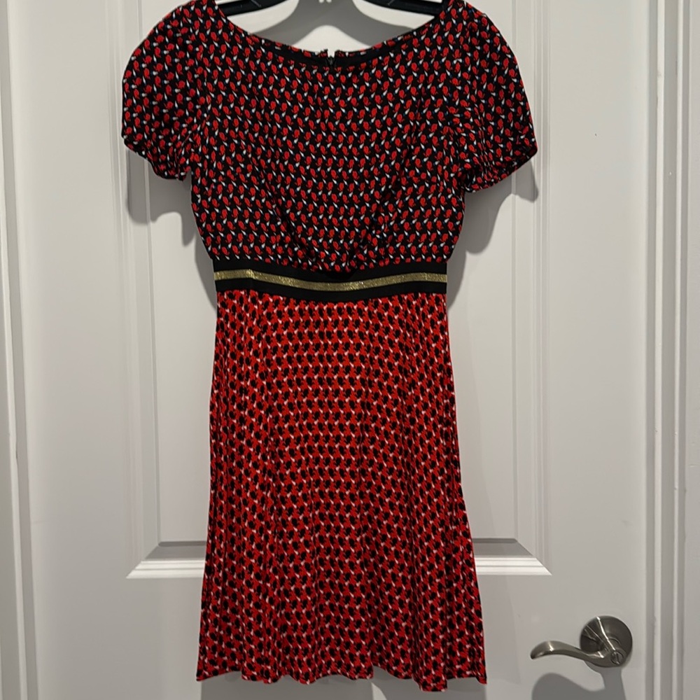 Red Maeve Dress, 00P, printed